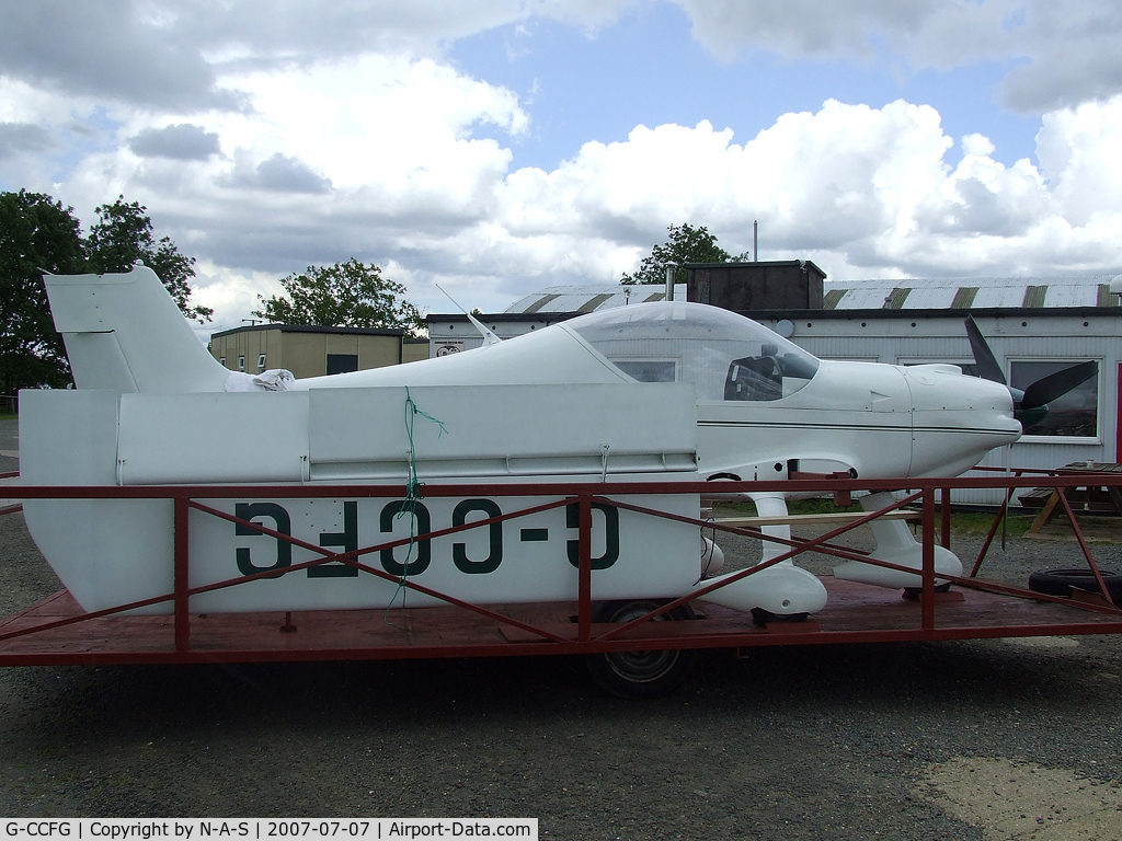 G-CCFG, 2003 Dyn'Aero MCR-01 Banbi C/N PFA 301A-14047, Being trailered out of Gransden Lodge, UK