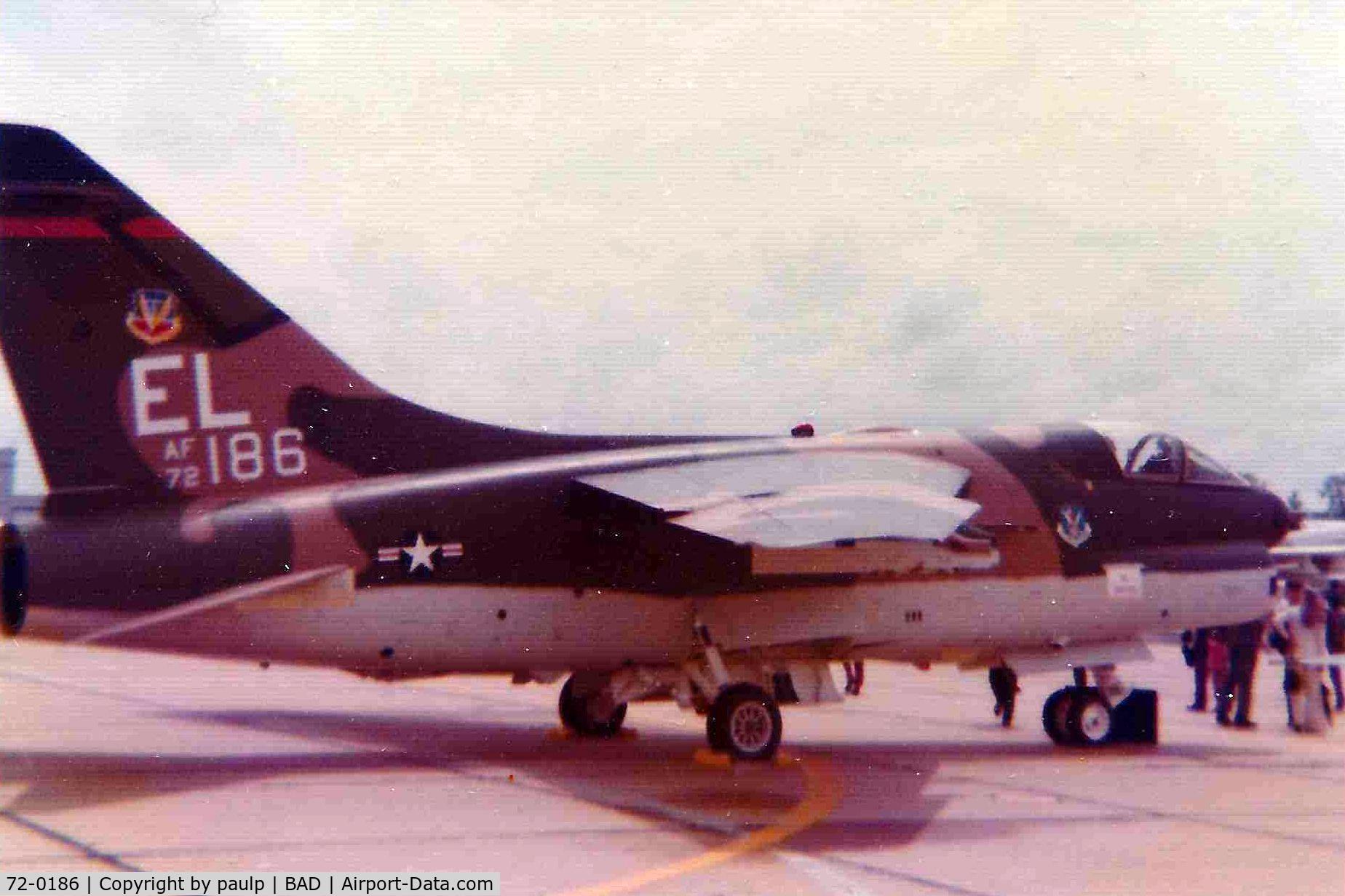 72-0186, 1972 LTV A-7D Corsair II C/N D-308, Barksdale Air Force Base 