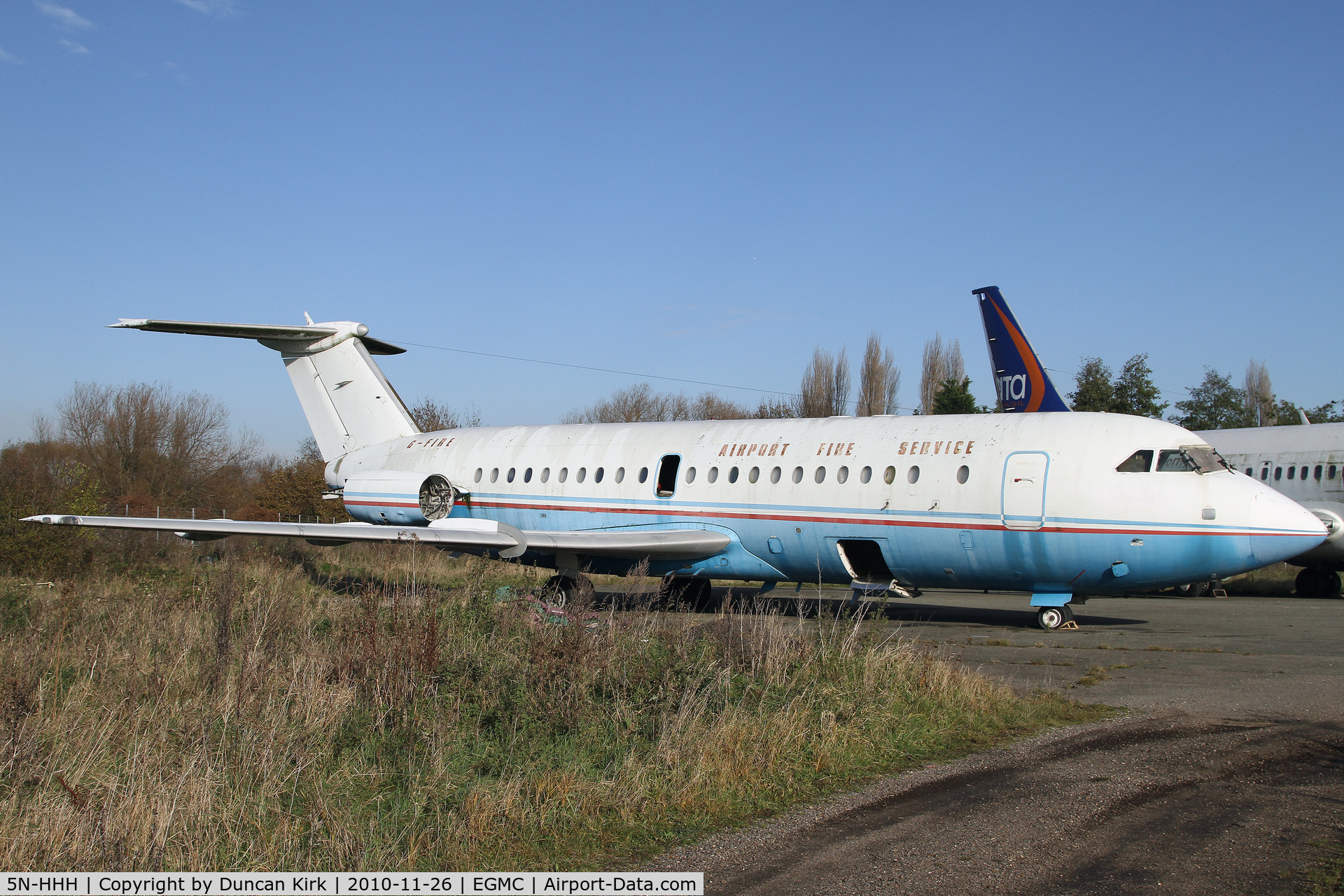 5N-HHH, 1966 BAC 111-401AK One-Eleven C/N BAC.064, Former VIP BAC 1-11 wears G-FIRE but is a candidate for scrapping