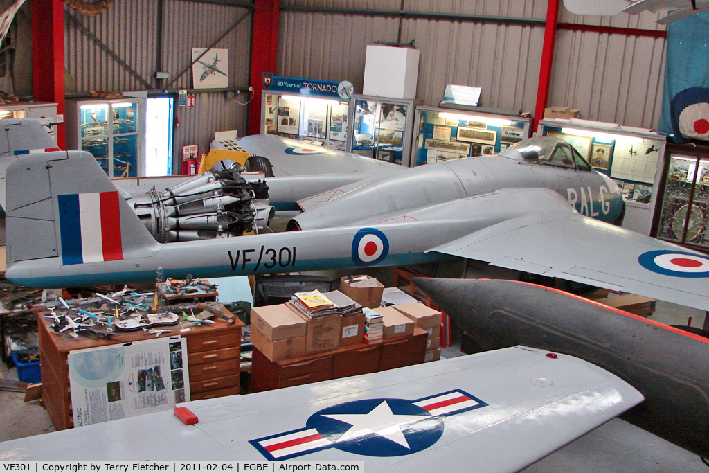 VF301, De Havilland Vampire F.1 C/N Not found VF301, De Havilland Vampire F.1 at Midland Air Museum