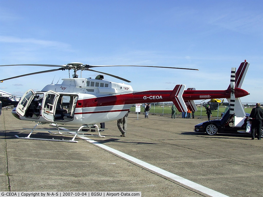 G-CEOA, 1999 Bell 407 C/N 53331, Static at Helitech