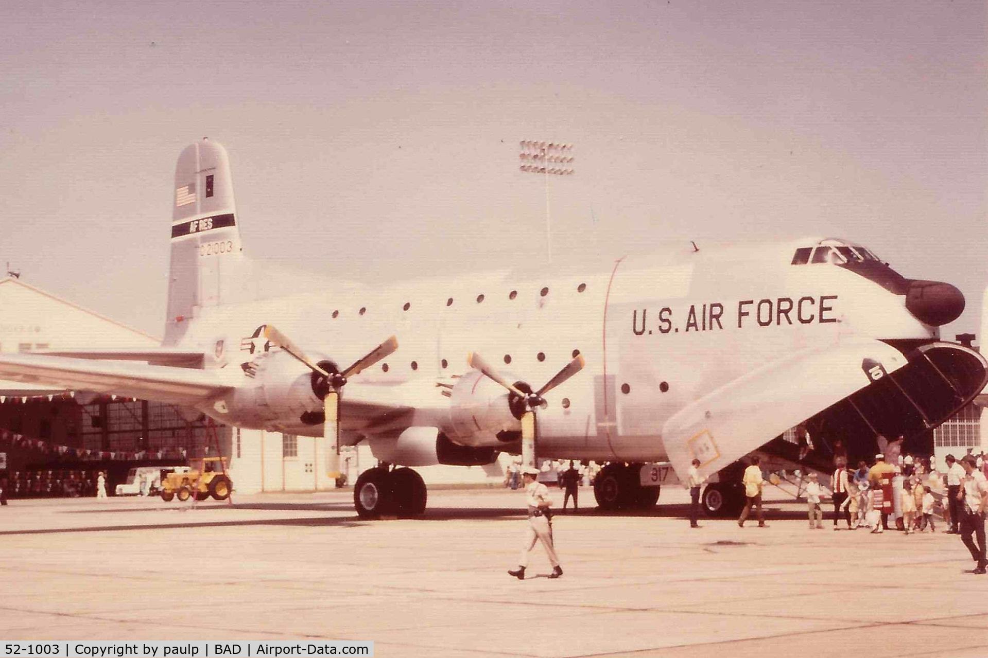 52-1003, 1952 Douglas C-124C Globemaster II C/N 43912, Barksdale Air Force Base 