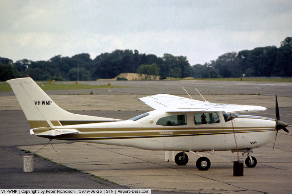 VH-WMP, 1978 Cessna 210M Centurion C/N 21062731, Cessna 210M Centurion staging through Stansted in the Summer of 1979.