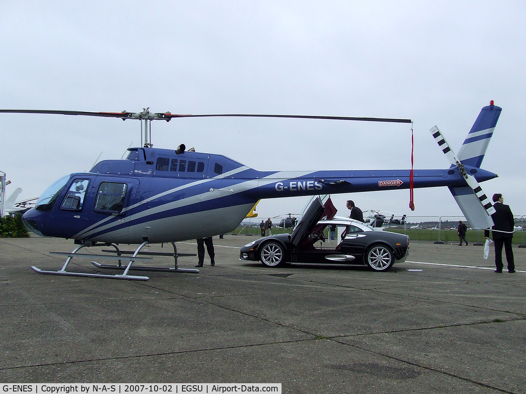 G-ENES, 2006 Bell 206B-3 Jet Ranger III C/N 4601, Static at Helitech