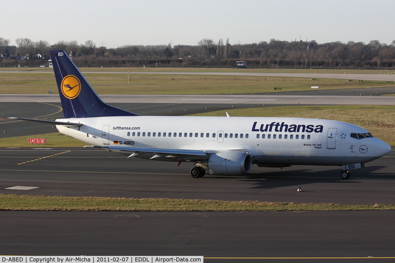 D-ABED, 1991 Boeing 737-330 C/N 25215, Lufthansa, Name: Hagen