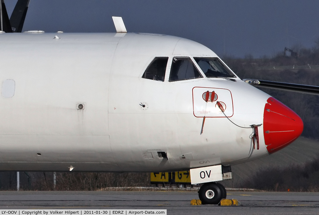 LY-OOV, 1985 ATR 42-312 C/N 005, red nose