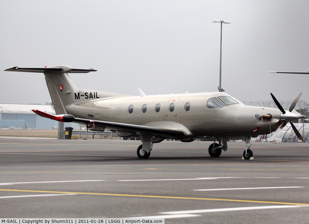 M-SAIL, 2009 Pilatus PC-12/47E C/N 1154, Parked at the General Aviation area...