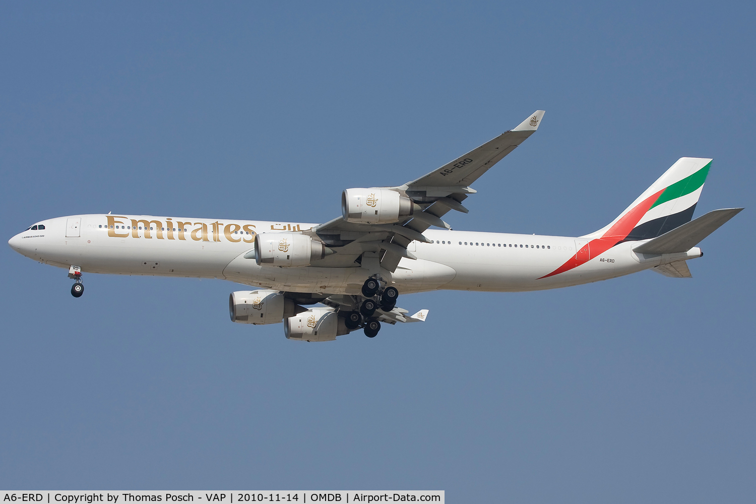 A6-ERD, Airbus A340-541 C/N 520, Emirates