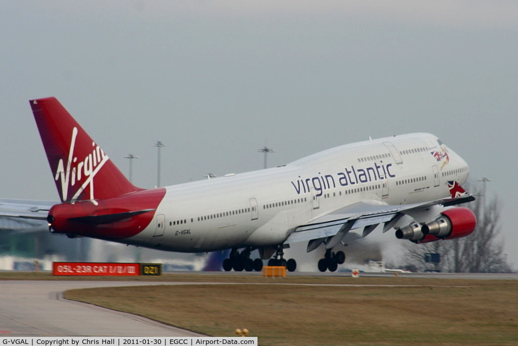 G-VGAL, 2001 Boeing 747-443 C/N 32337, Virgin Atlantic B747 departing from RW05L