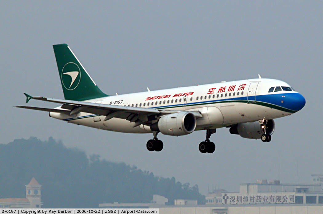 B-6197, 2006 Airbus A319-115 C/N 2684, Airbus A319-115 [2684] Shenzhen Airlines Shenzhen-Baoan~B 22/10/2006