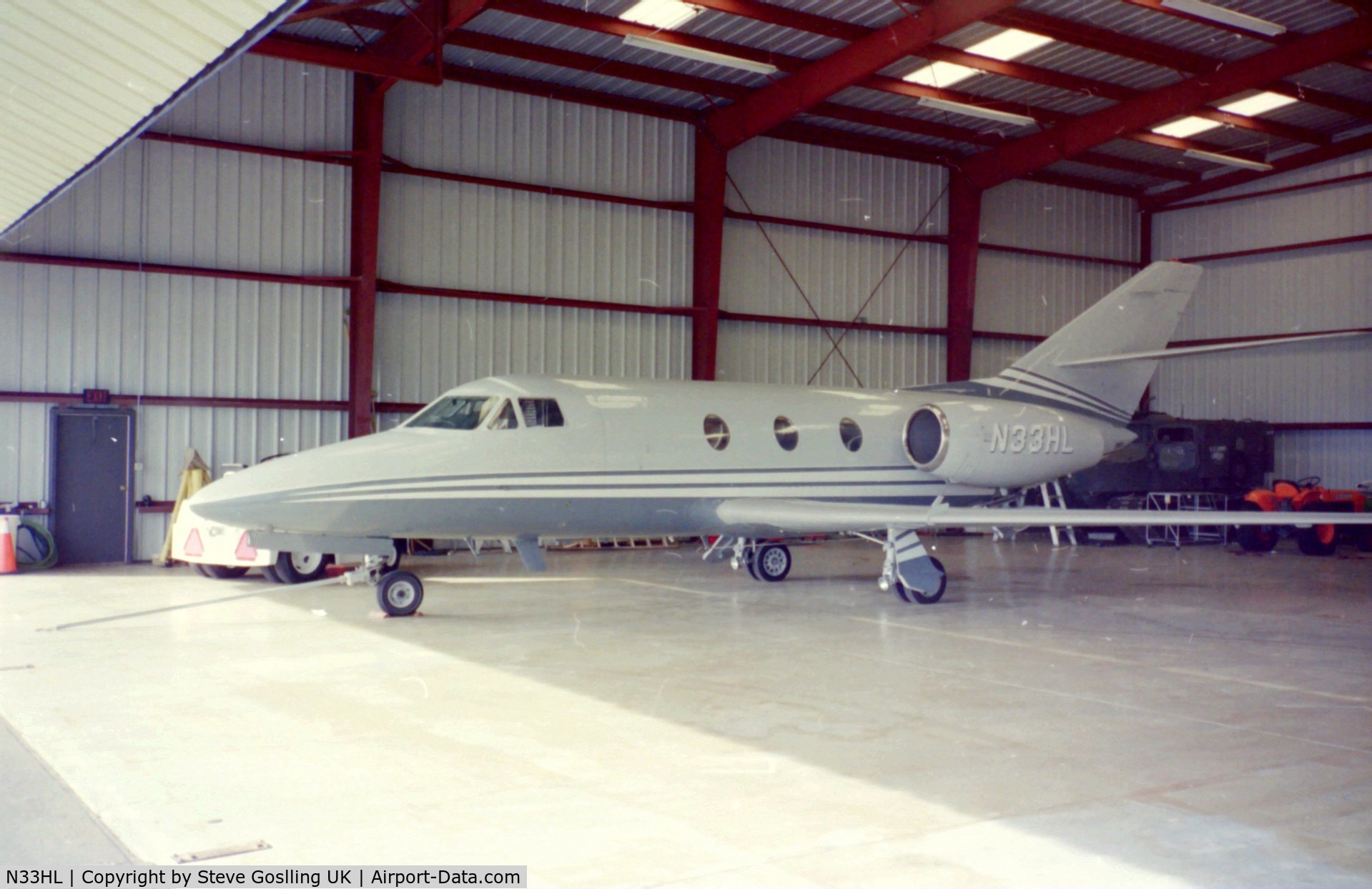 N33HL, 1974 Dassault Falcon 10 C/N 17, Hanger shot in Florida 1990