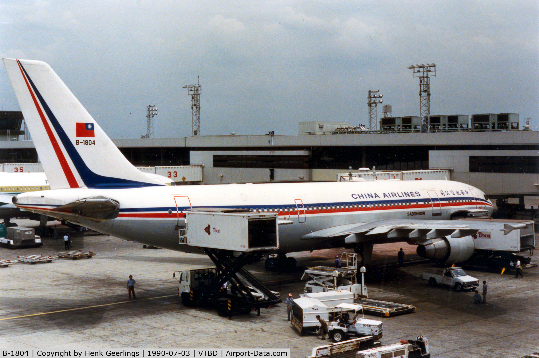 B-1804, 1989 Airbus A300B4-622R C/N 536, China Airlines , Bangkok Don Muang Airport