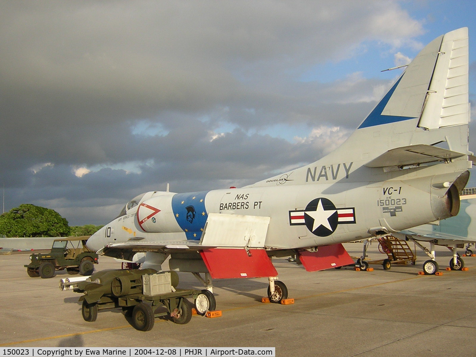 150023, Douglas A-4E Skyhawk C/N 13076, Very Famous A-4E. Will be re finished in VC-1 colors from Barbers Point when restored.