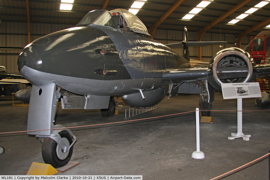 WL181, Gloster Meteor F.8 C/N Not found WL181, Gloster Meteor NF12 at the NE Air Museum, Usworth in Oct 2010.