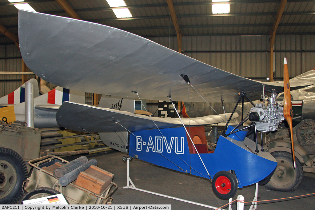 BAPC211, Mignet HM.14 Pou-du-Ciel C/N BAPC.211, Mignet HM14 Pou de Ciel at the NE Aircraft Museum, Usworth in October 2010.