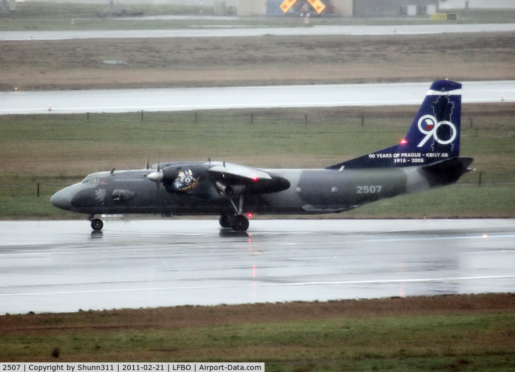 2507, Antonov An-26 C/N 12507, Taxiing to the terminal aftyer landing... Special c/s...