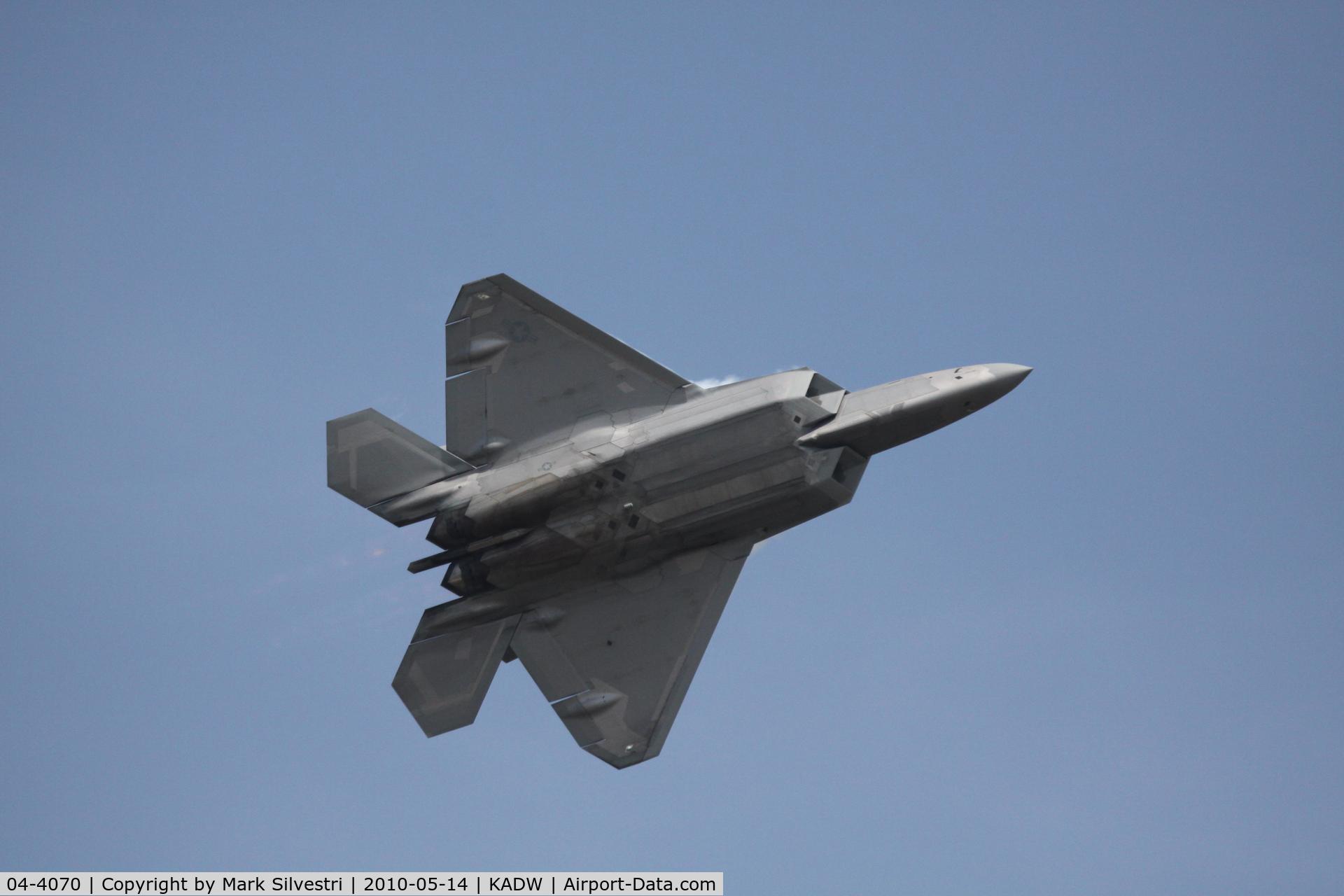 04-4070, Lockheed Martin F-22A Raptor C/N 4070, Joint Base Andrews 2010