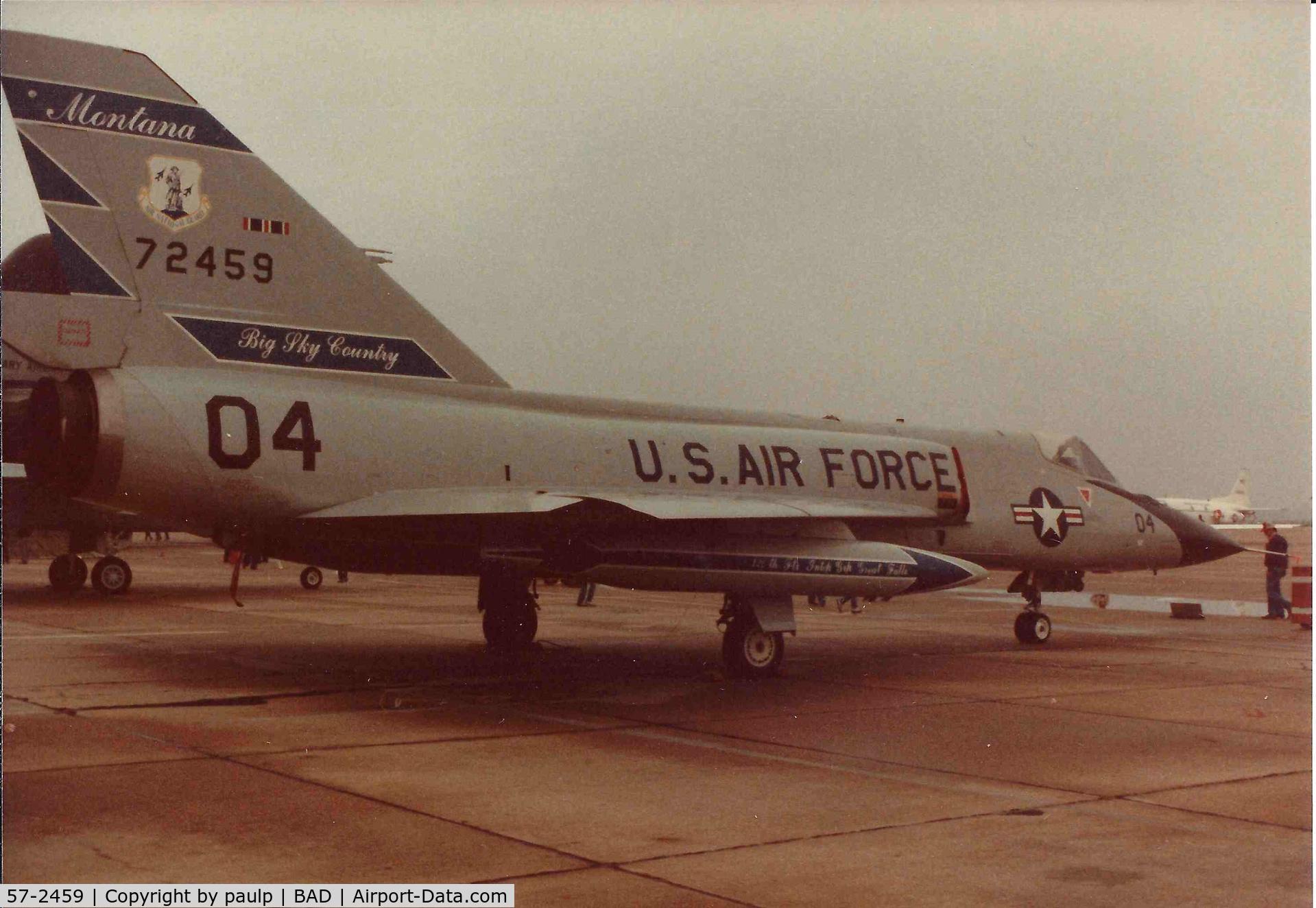 57-2459, 1957 Convair F-106A Delta Dart C/N 8-24-42, Barksdale Air Force Base 