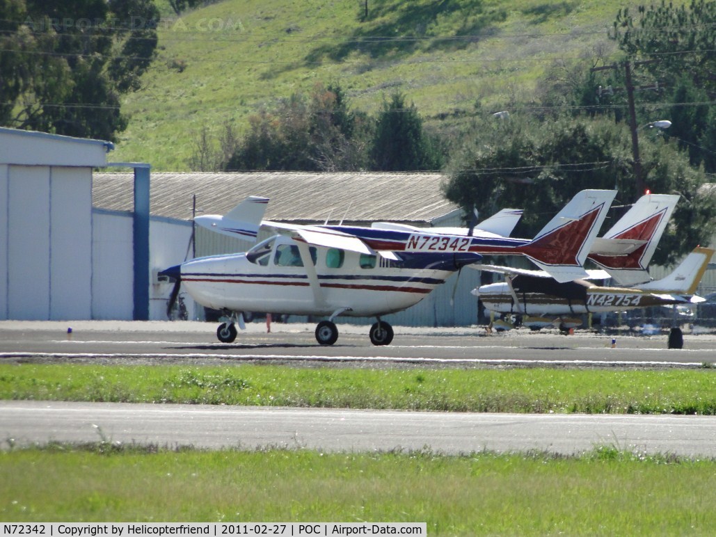 N72342, 1973 Cessna 337G Super Skymaster C/N 33701567, Rolling out from landing on runway 8R