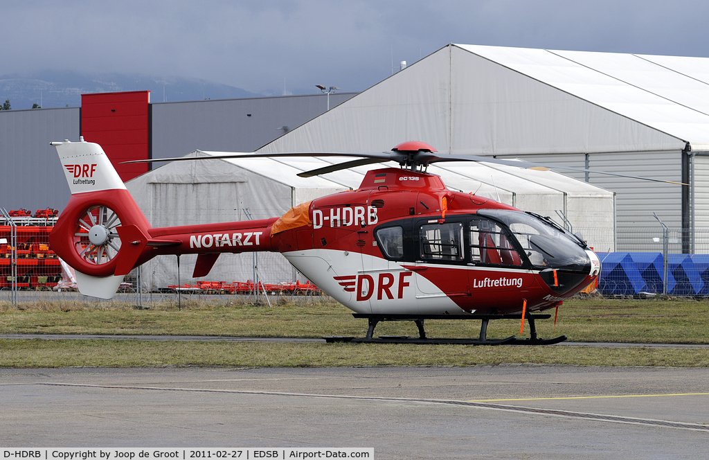 D-HDRB, Eurocopter EC-135P-2 C/N 0233, undergoing maintenance at Baden Airpark