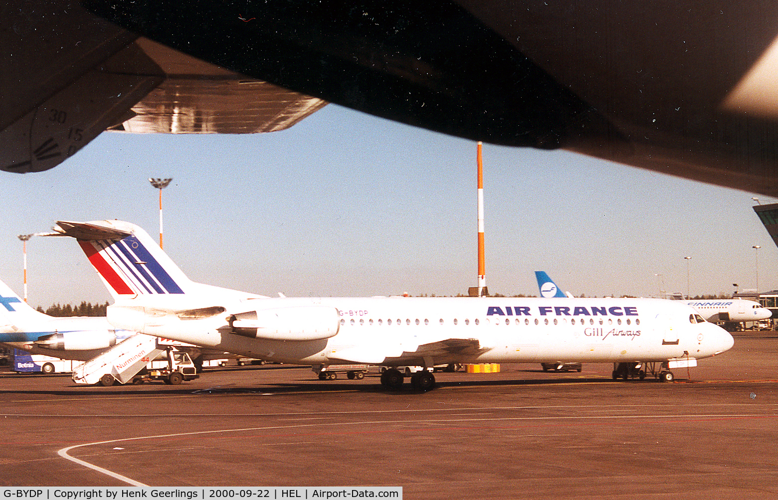 G-BYDP, 1990 Fokker 100 (F-28-0100) C/N 11321, Air France , operated by Gill Airways