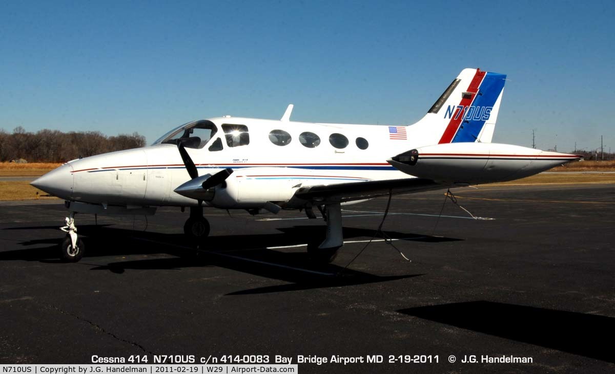 N710US, Cessna 414 Chancellor C/N 414-0083, at Bay  Bridge Airport MD
