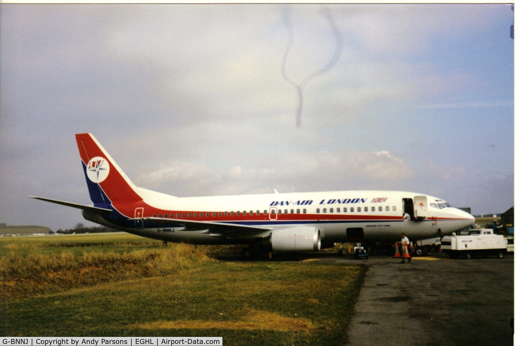 G-BNNJ, 1988 Boeing 737-3Q8 C/N 24068, Newly delivered to Dan Air not long before they went bust