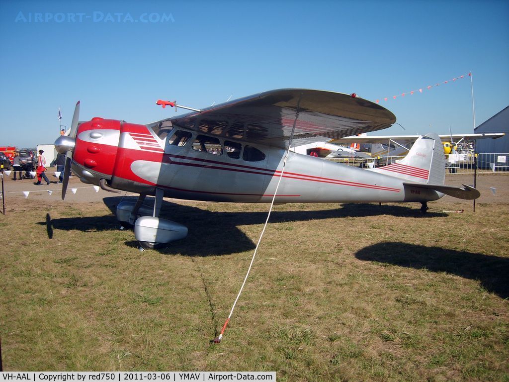 VH-AAL, 1948 Cessna 190 C/N 7129, On static display at Avalon Air Show 2011