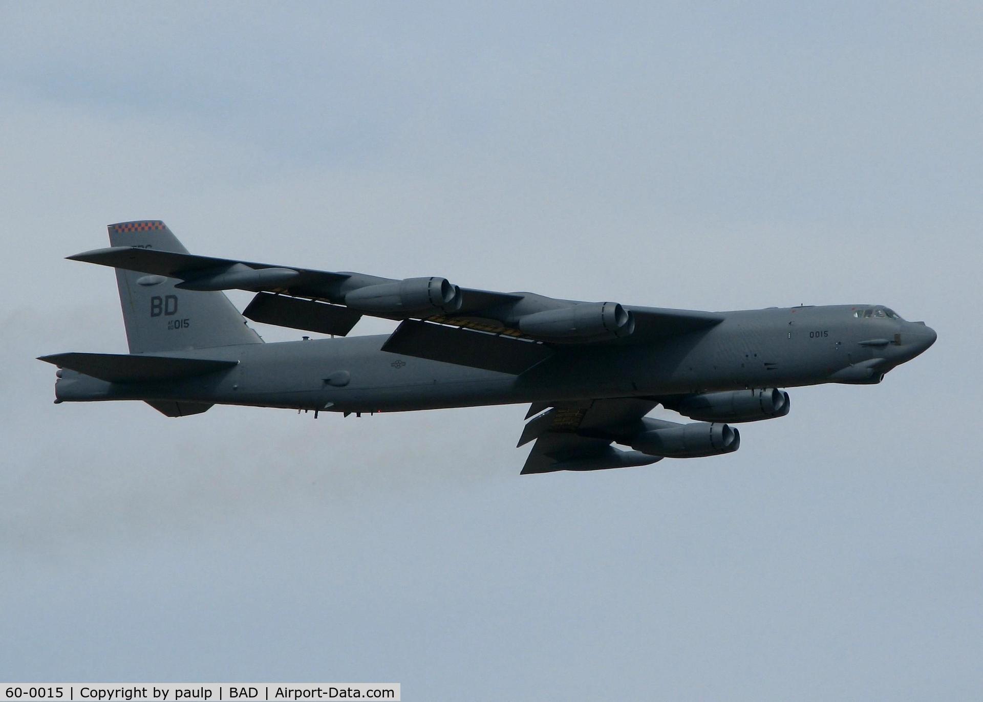 60-0015, 1960 Boeing B-52H Stratofortress C/N 464380, Off of Rwy 15 at Barksdale Air Force Base.