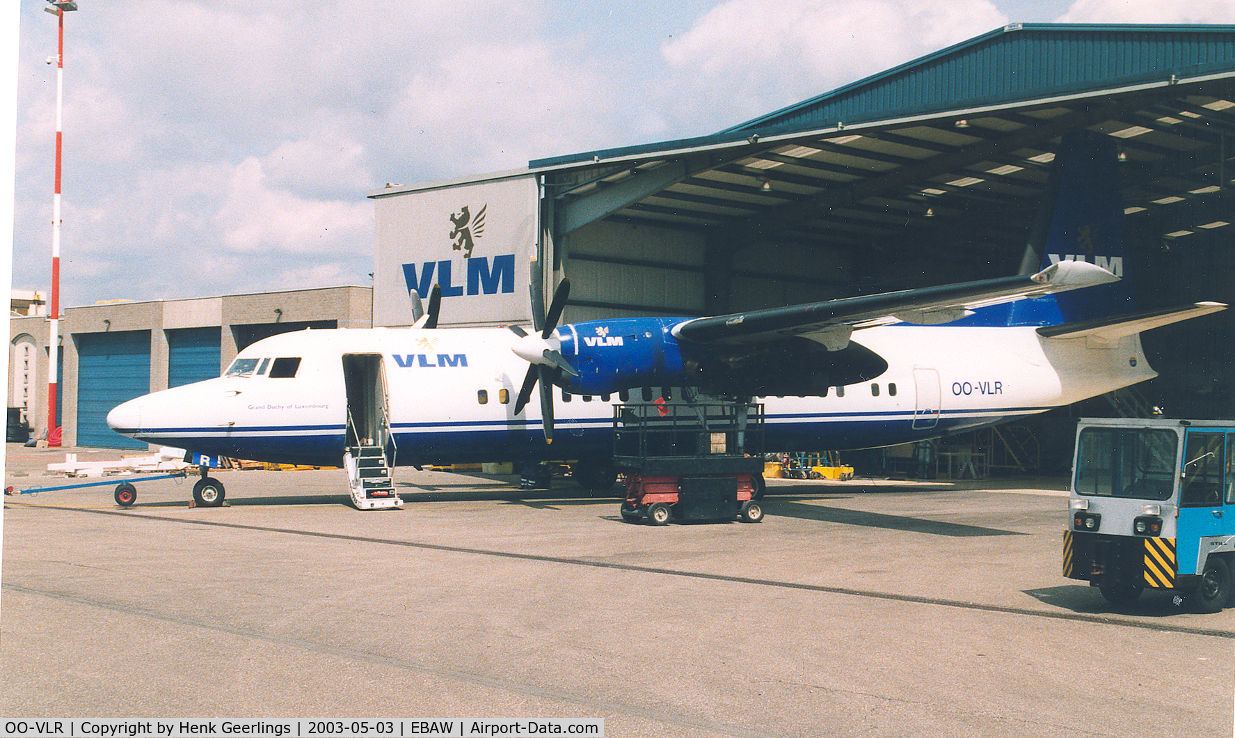 OO-VLR, 1988 Fokker 50 C/N 20121, VLM