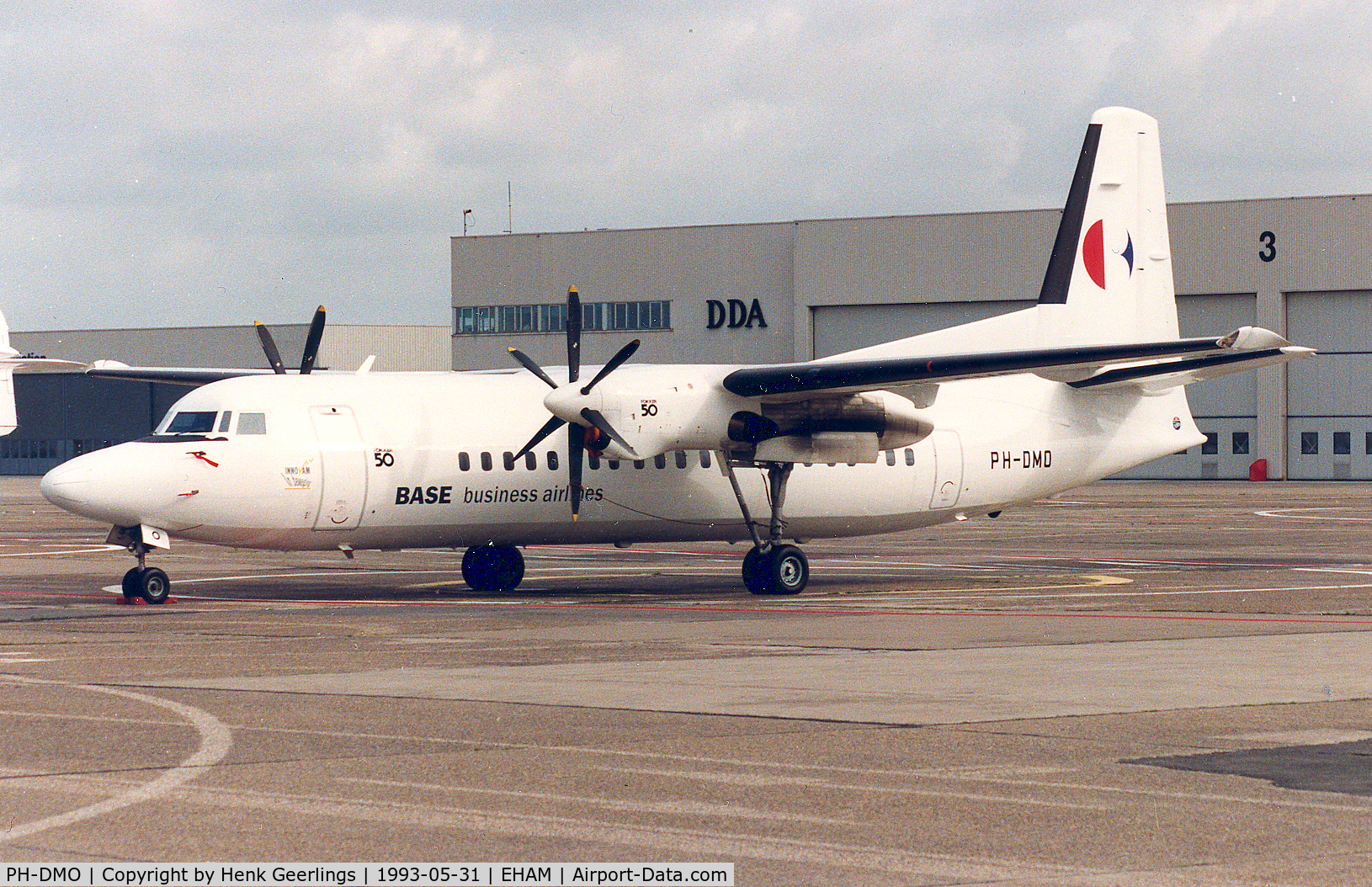 PH-DMO, 1987 Fokker 50 C/N 20103, Base Business Airlines