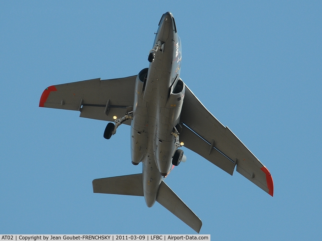 AT02, 1978 Dassault-Dornier Alpha Jet 1B C/N B02/1014, landing Cazaux LFBC