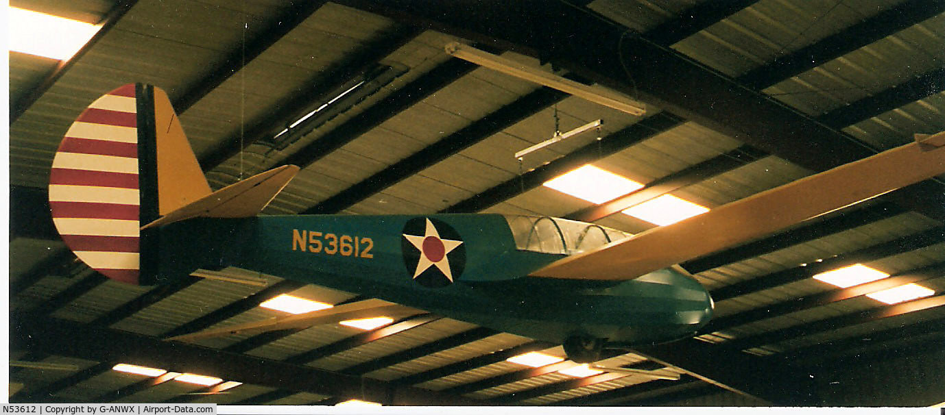 N53612, 1945 Laister-kauffman LK-10A C/N 9, Glider preserved at Pima Aerospace Museum, Tucson, AZ, 1998.