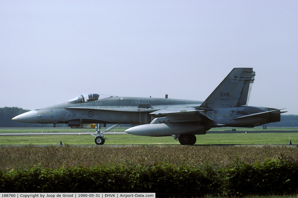 188760, 1986 McDonnell Douglas CF-188A Hornet C/N 0409/A341, participant in the 1990 TLP exercise.