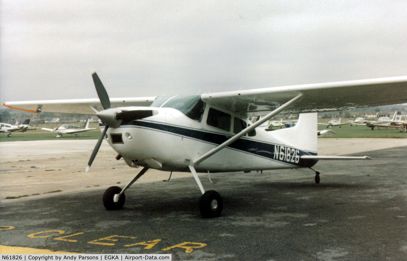 N61826, 1981 Cessna A185F Skywagon 185 C/N 18504263, Taken many years ago at Shoreham (scanned Print)