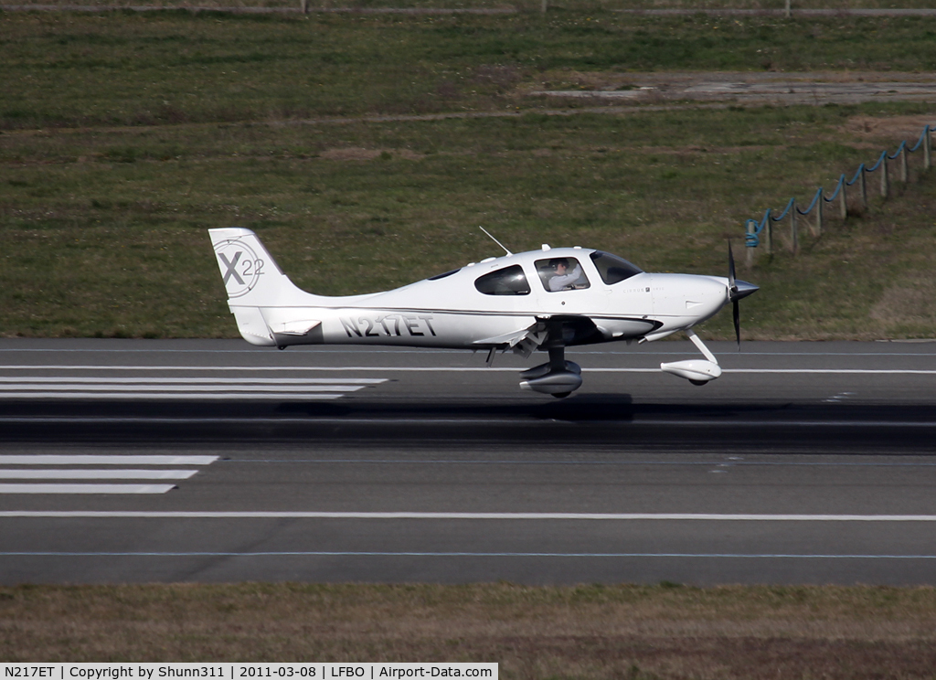 N217ET, Cirrus SR22X Turbo C/N 3637, Landing rwy 14R