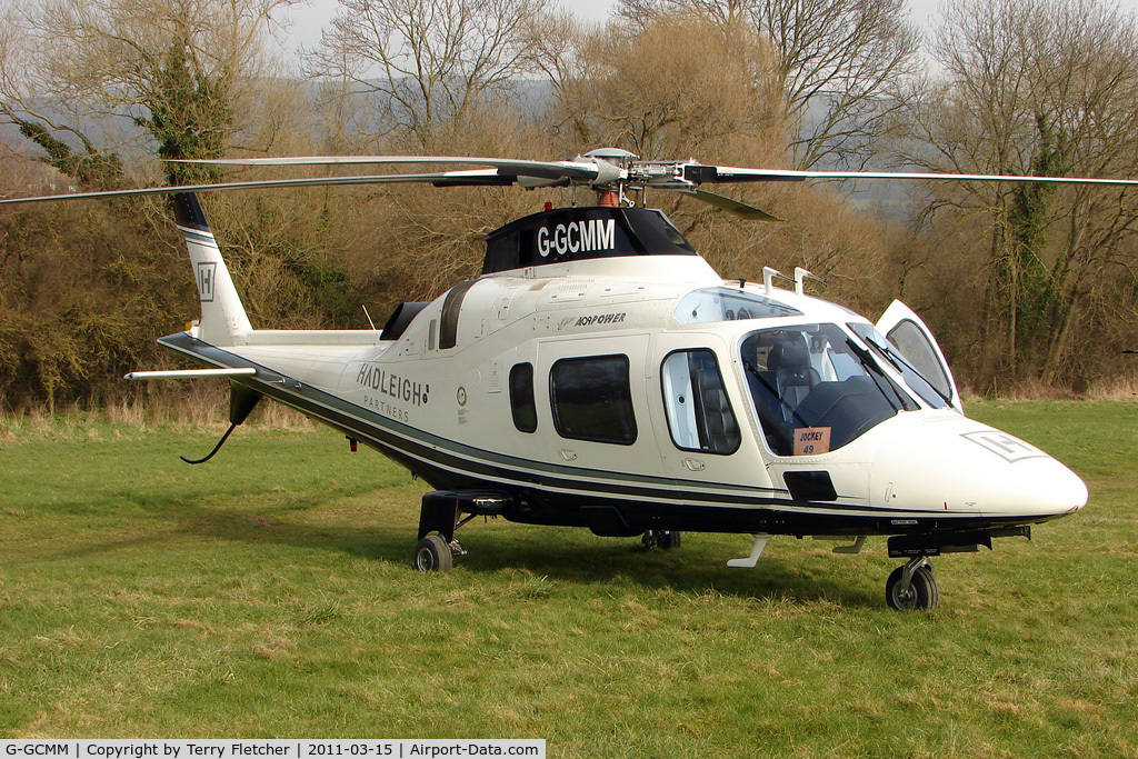 G-GCMM, 2002 Agusta A-109E Power Elite C/N 11158, Visitor to Day 1 of the 2011 Cheltenham Horseracing Festival