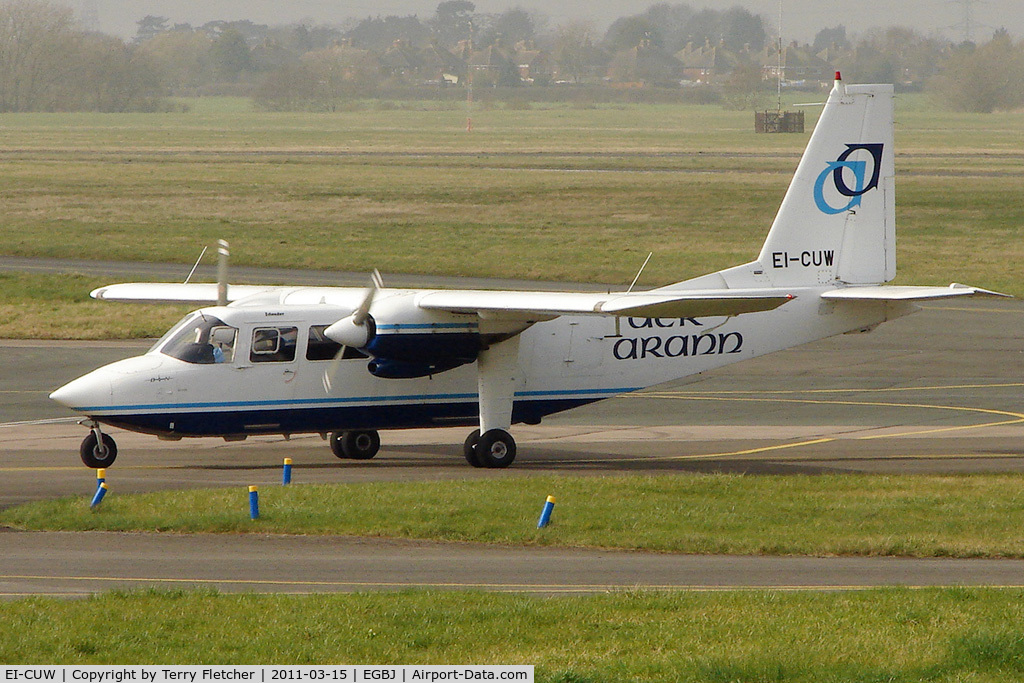 EI-CUW, 1998 Britten-Norman BN-2B-26 Islander C/N 2293, Aer Arran's Pilatus Britten -, Norman Ltd BN2B-26 ISLANDER, c/n: 2293 bringing in Racegoers