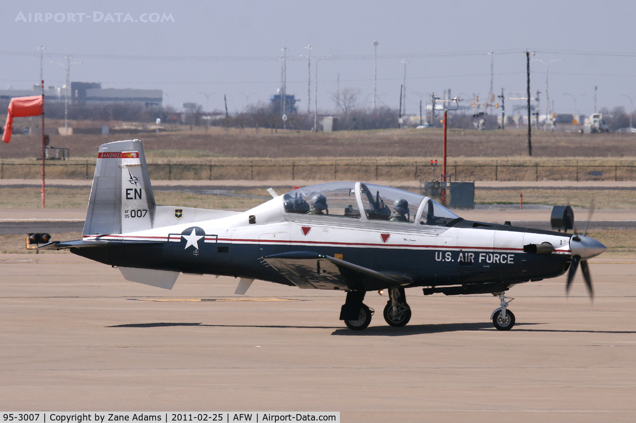 95-3007, 1995 Raytheon Beech T-6A Texan II C/N PT-11, At Alliance Airport, Ft. Worth, TX