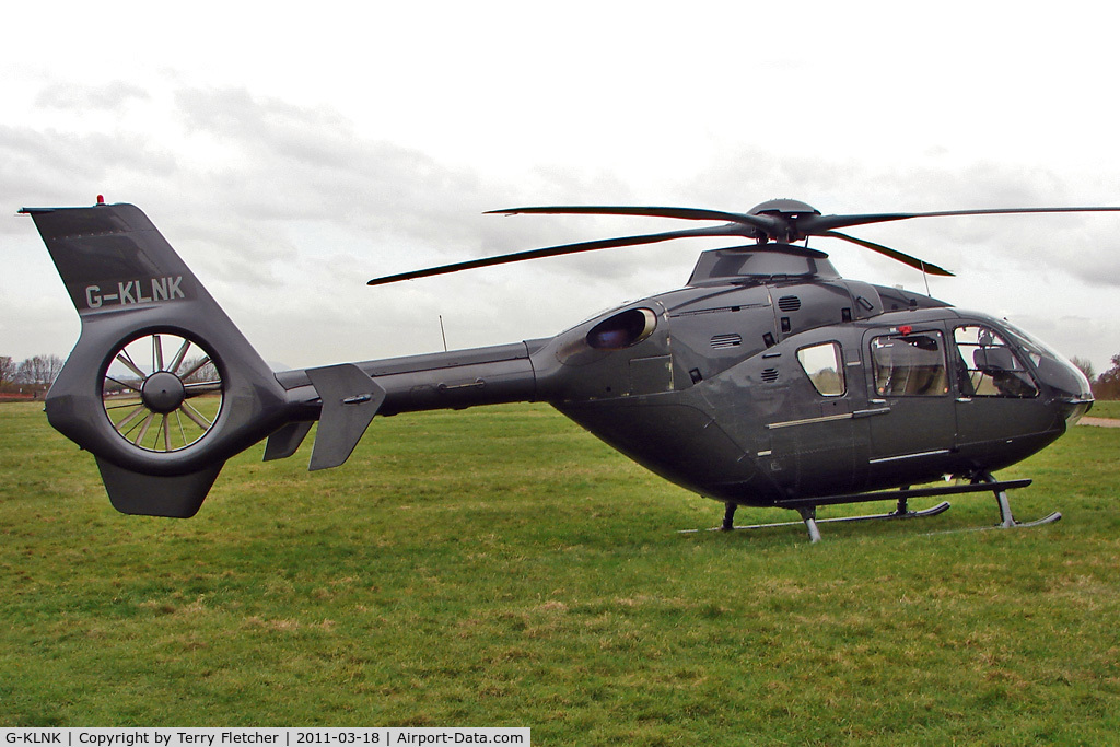 G-KLNK, 2007 Eurocopter EC-135P-2+ C/N 0550, A visitor to Cheltenham Racecourse on 2011 Gold Cup Day