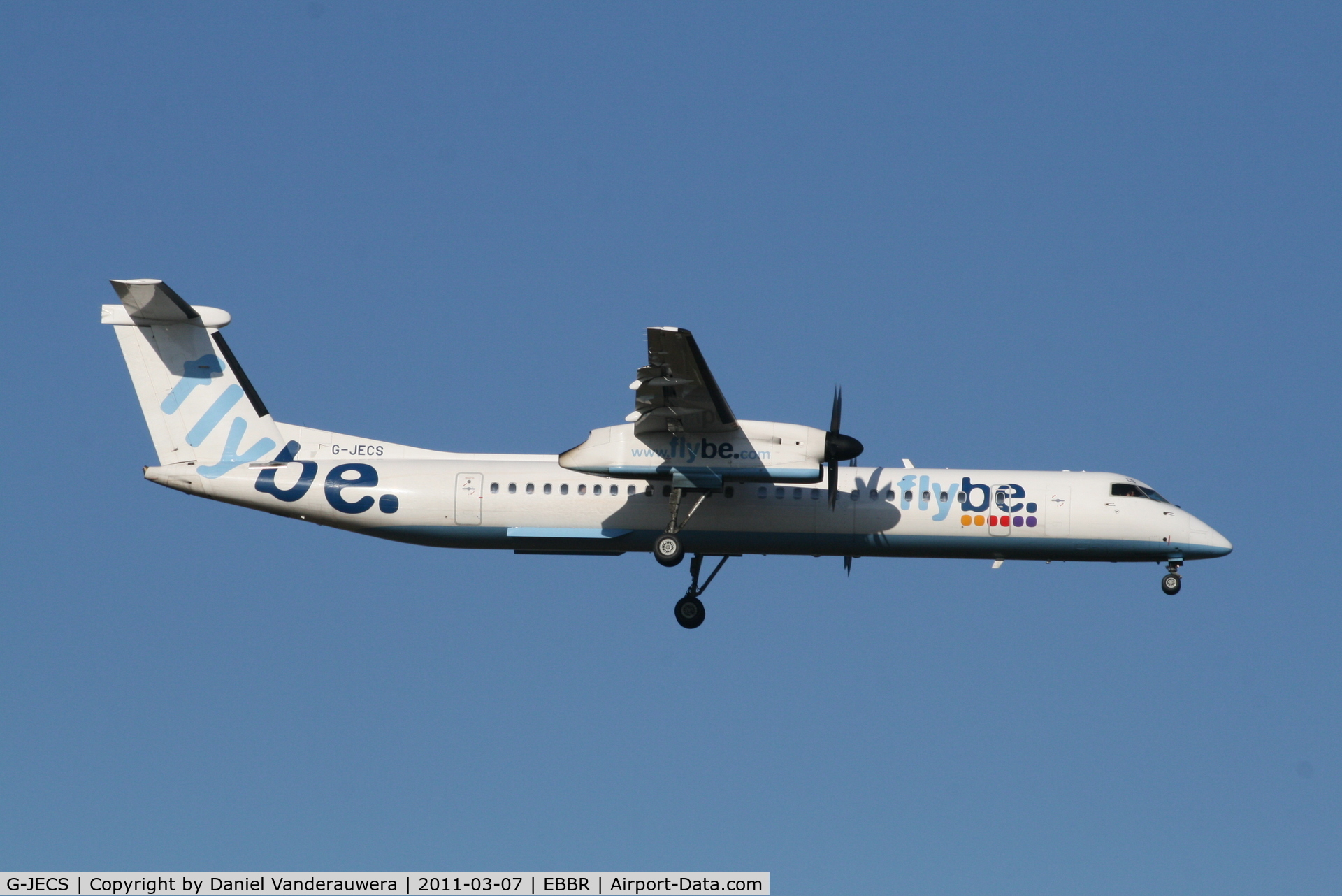 G-JECS, 2006 De Havilland Canada DHC-8-402Q Dash 8 C/N 4142, Arrival of flight BE593 to RWY 02