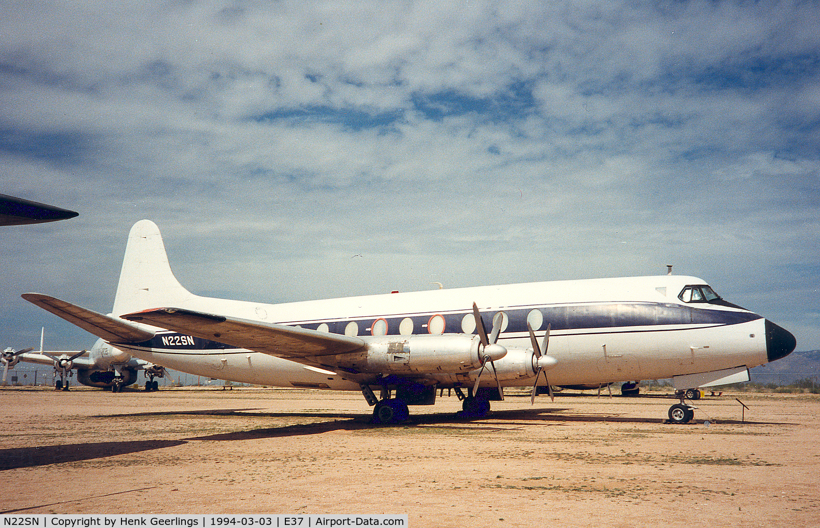 N22SN, 1954 Vickers Viscount 724 C/N 40, Pima Air Museum , Tucson , AZ , 03 mar '94