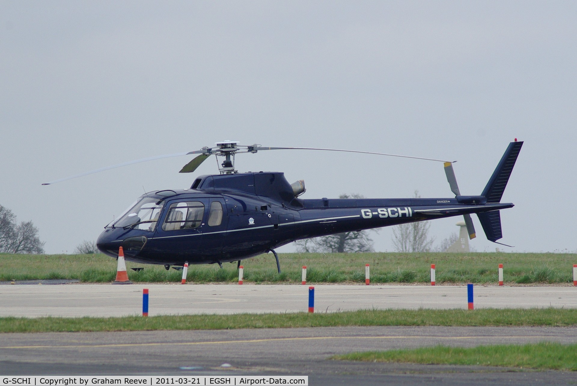 G-SCHI, 2000 Eurocopter AS-350B-2 Ecureuil Ecureuil C/N 3337, Parked at Norwich.