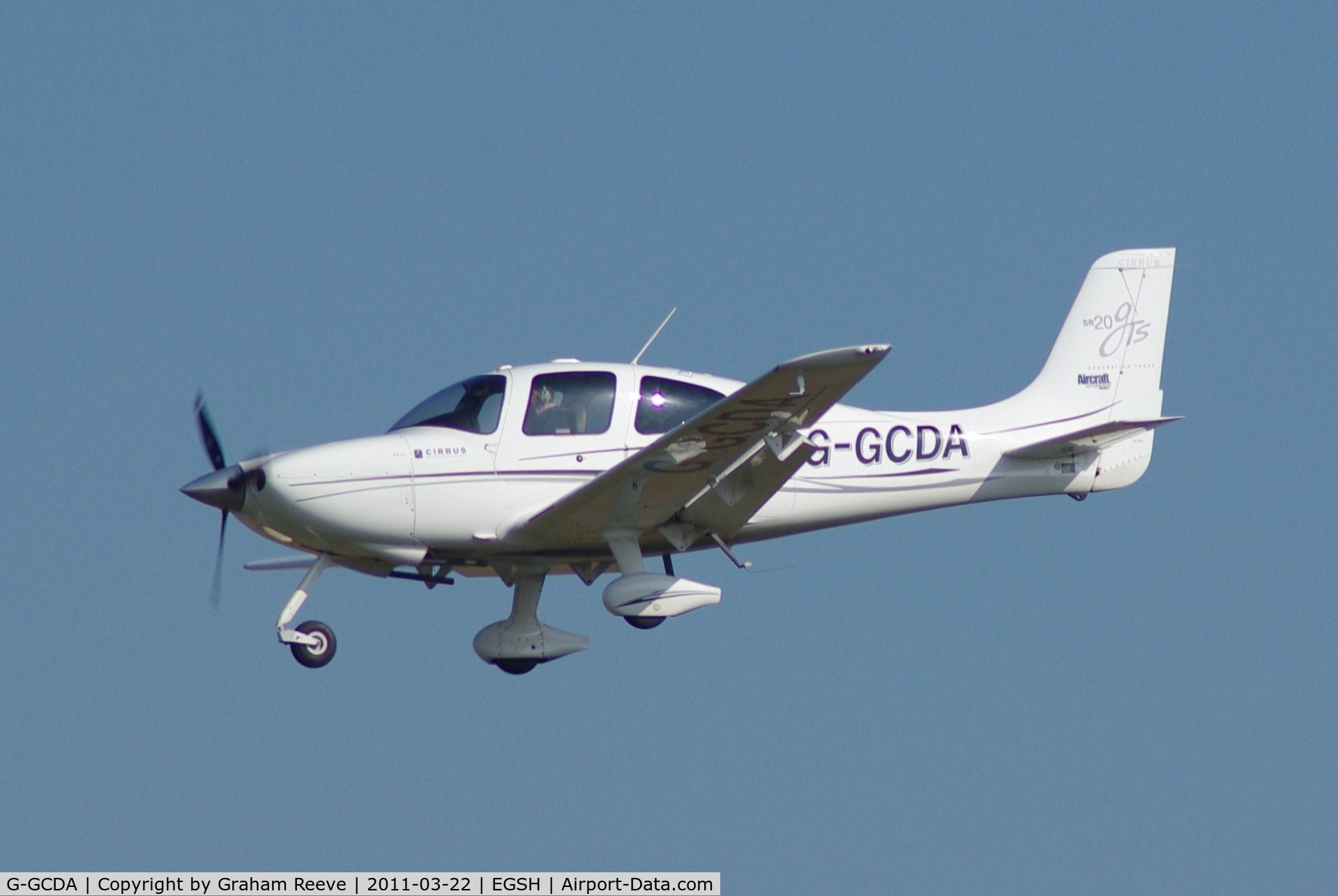 G-GCDA, 2008 Cirrus SR20 G3 GTS C/N 1962, About to touch down.