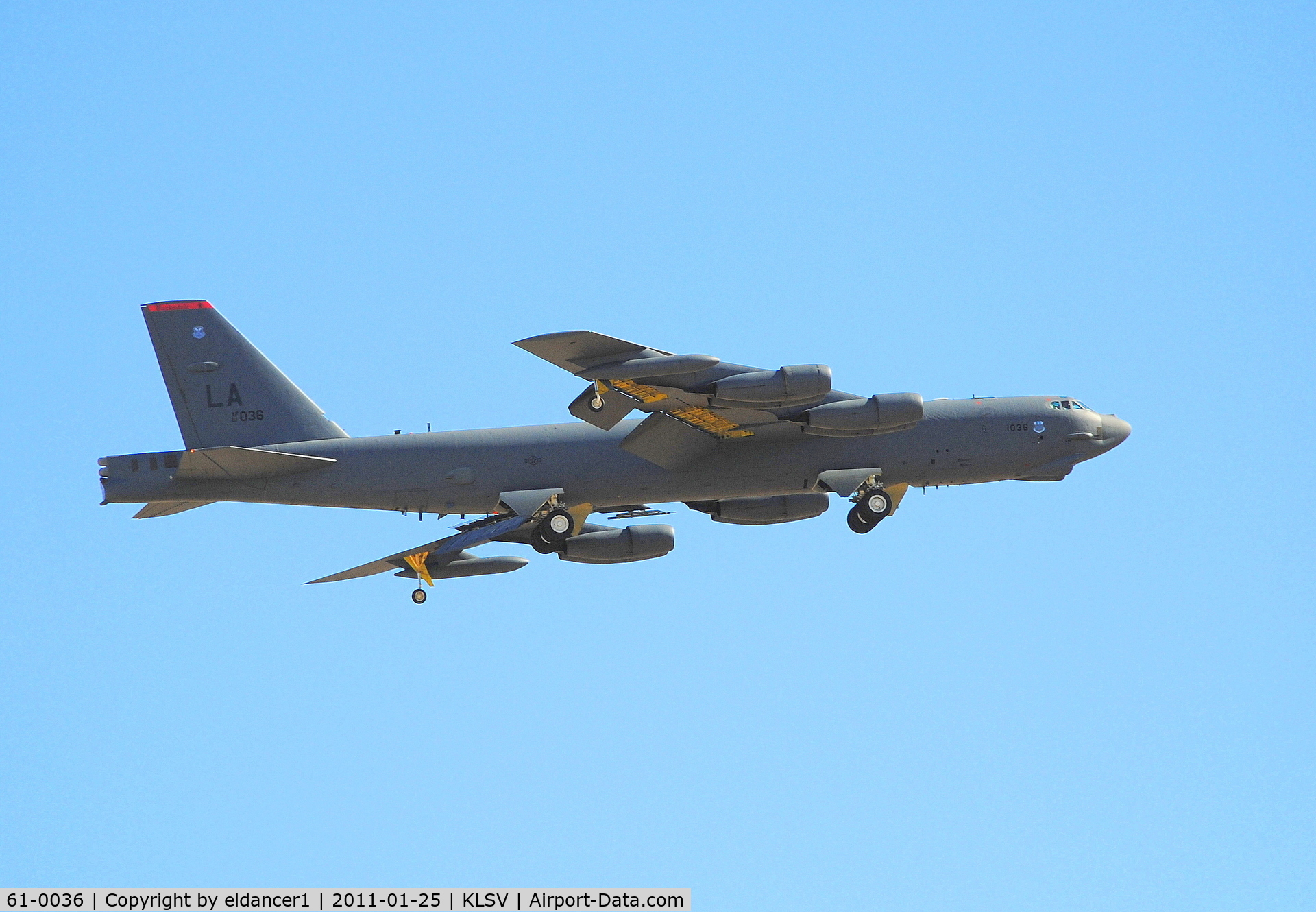 61-0036, 1961 Boeing B-52H Stratofortress C/N 464463, Taken at Nellis Air Force Base, Nevada.