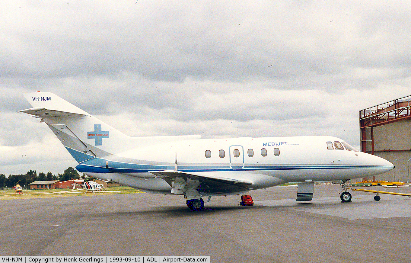 VH-NJM, 1983 British Aerospace BAe.125-800B C/N 258002, Medijet