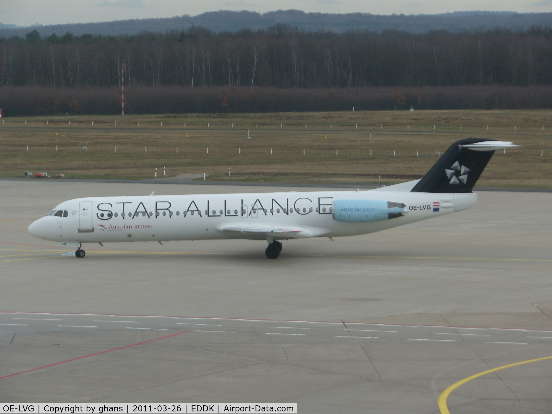 OE-LVG, 1994 Fokker 100 (F-28-0100) C/N 11520, Austrian Arrows - star alliance