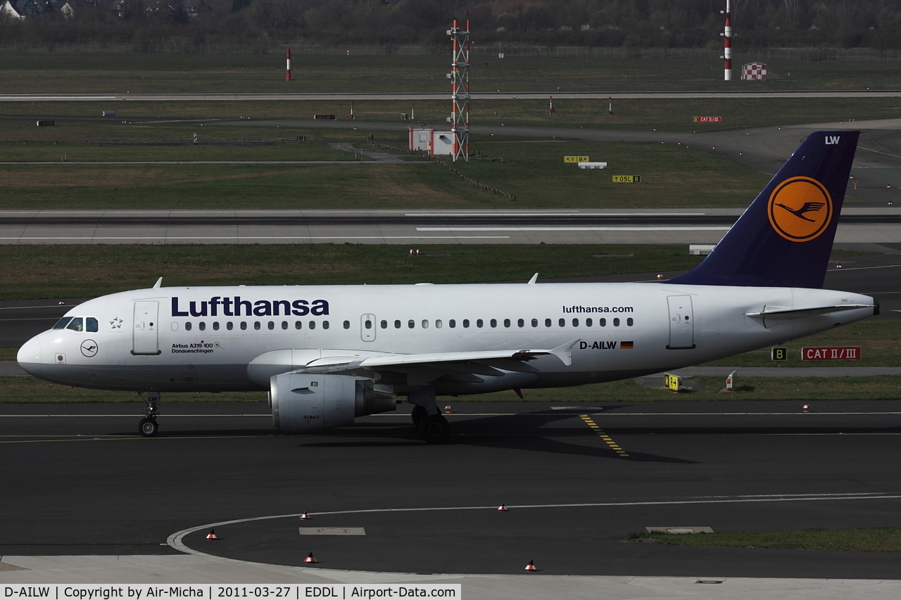 D-AILW, 1998 Airbus A319-114 C/N 853, Lufthansa, Name: Donaueschingen