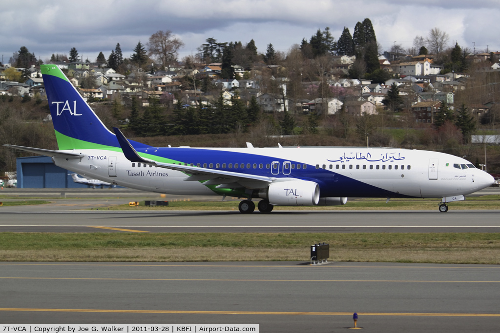 7T-VCA, 2011 Boeing 737-8ZQ C/N 40884, First 737-800 for Tassili Airlines