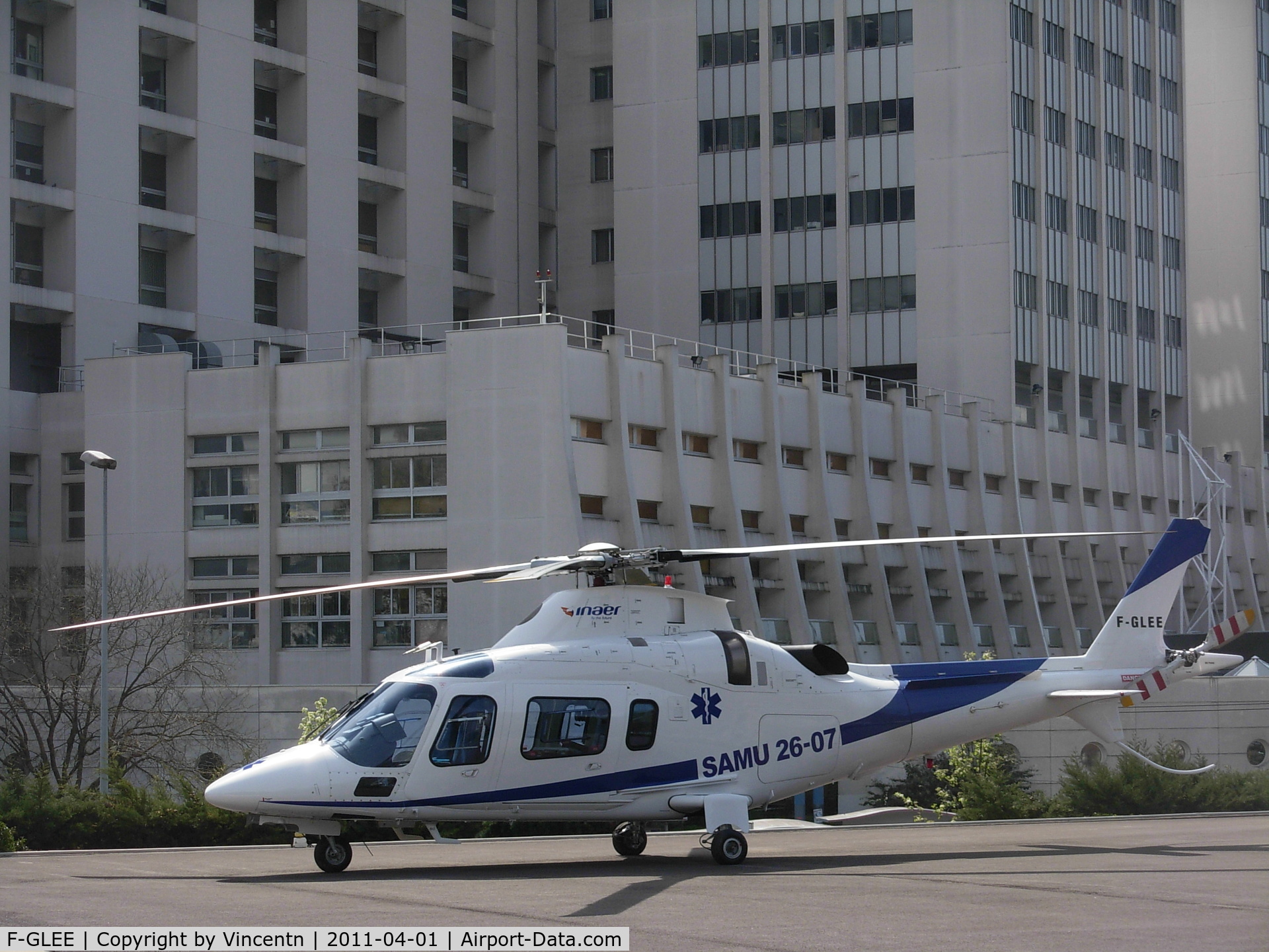 F-GLEE, 2004 Agusta A-109E Power C/N 11603, Grenoble hospital, April 2011

INAER